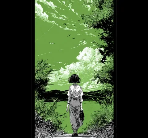日常题材漫画封面示例，轻松的生活场景