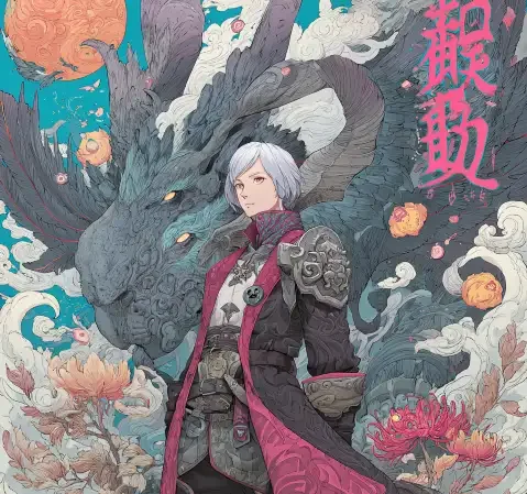 奇幻题材漫画封面示例，魔法与异世界元素